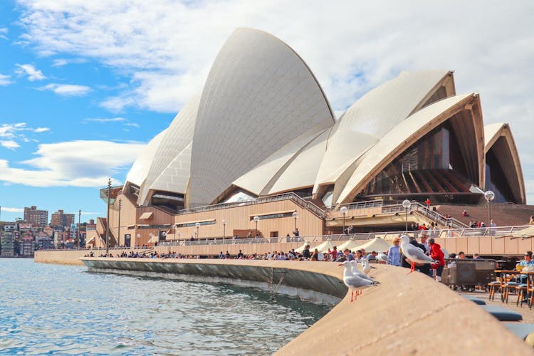 Immigration to Australia, People Gathering Outside Sydney Opera House
